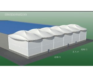 建筑顶膜结构雨棚