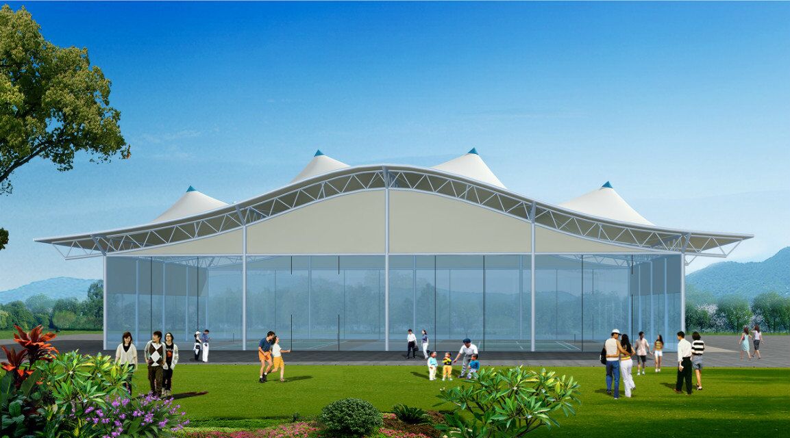 球场膜结构雨棚